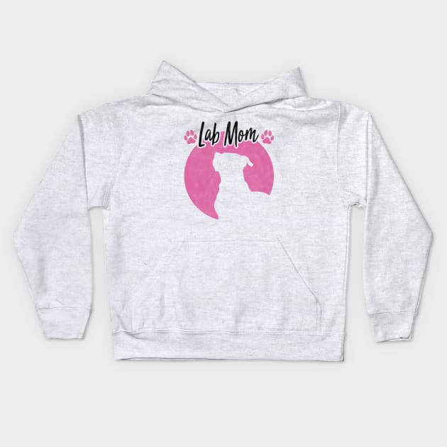 Lab Mom, Labrador Retriever lover Mother's Day Kids Hoodie by BenTee